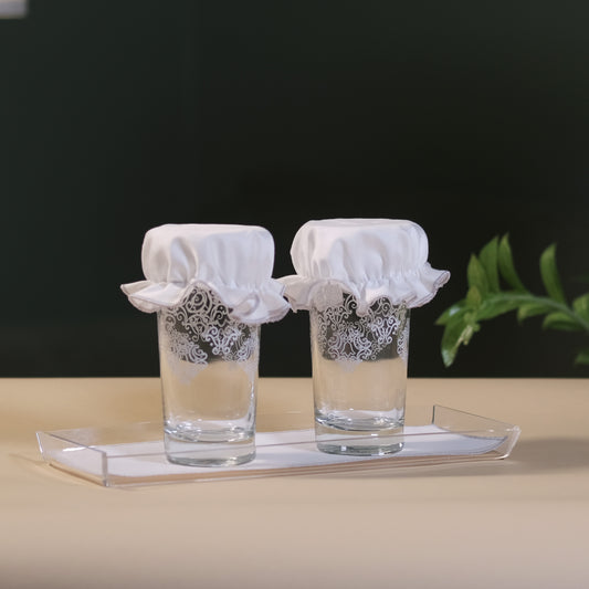 Glasses Cover Set with Tray